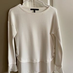 White House Black Market ivory tunic top